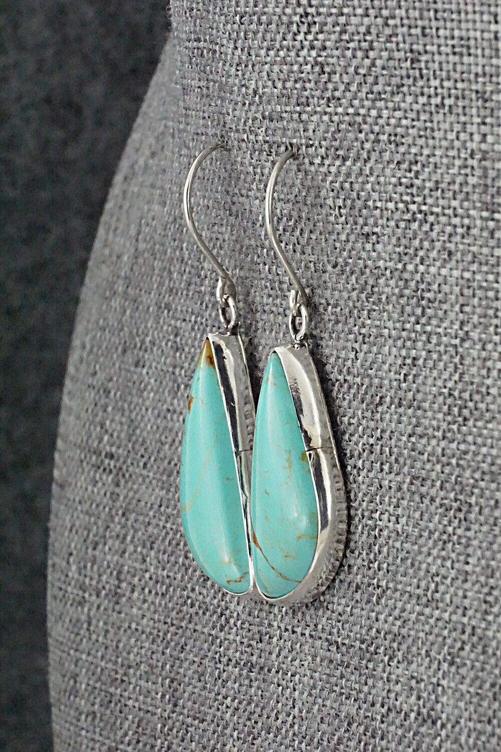 Turquoise & Sterling Silver Earrings - Rena Begay
