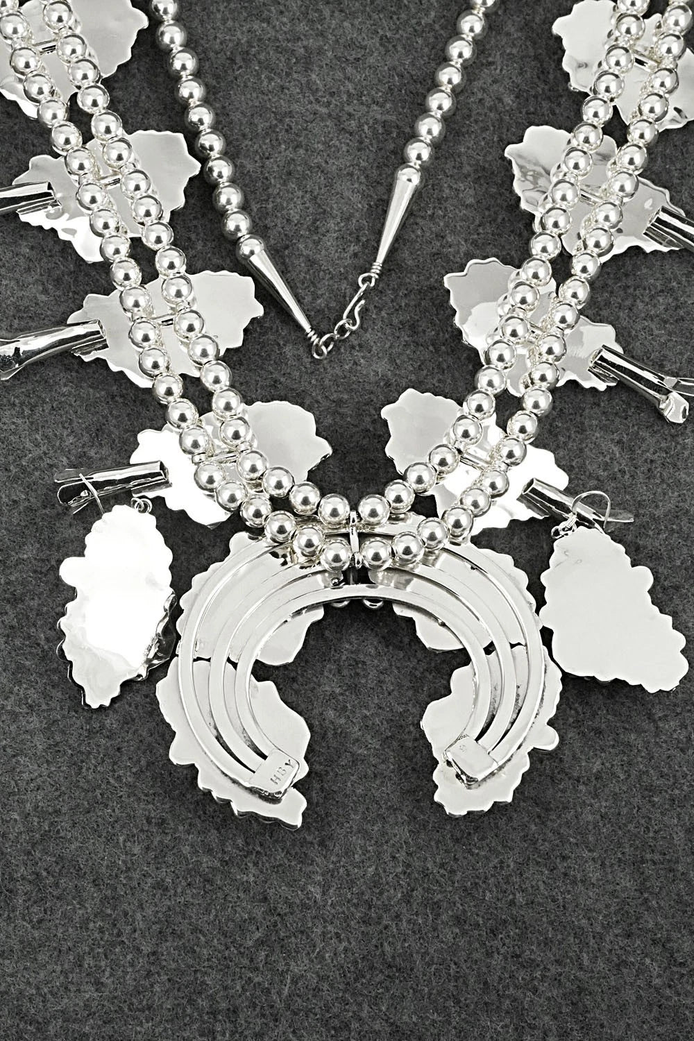 Turquoise & Sterling Silver Squash Blossom Set - Harry B. Yazzie