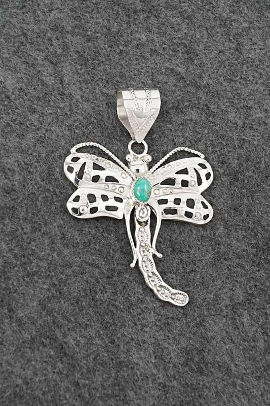 Turquoise & Sterling Silver Pendant - Alonzo Mariano