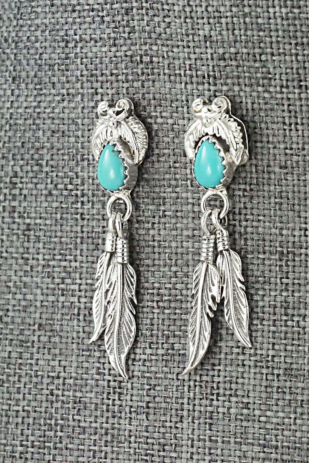 Turquoise and Sterling Silver Earrings - Sharon McCarthy