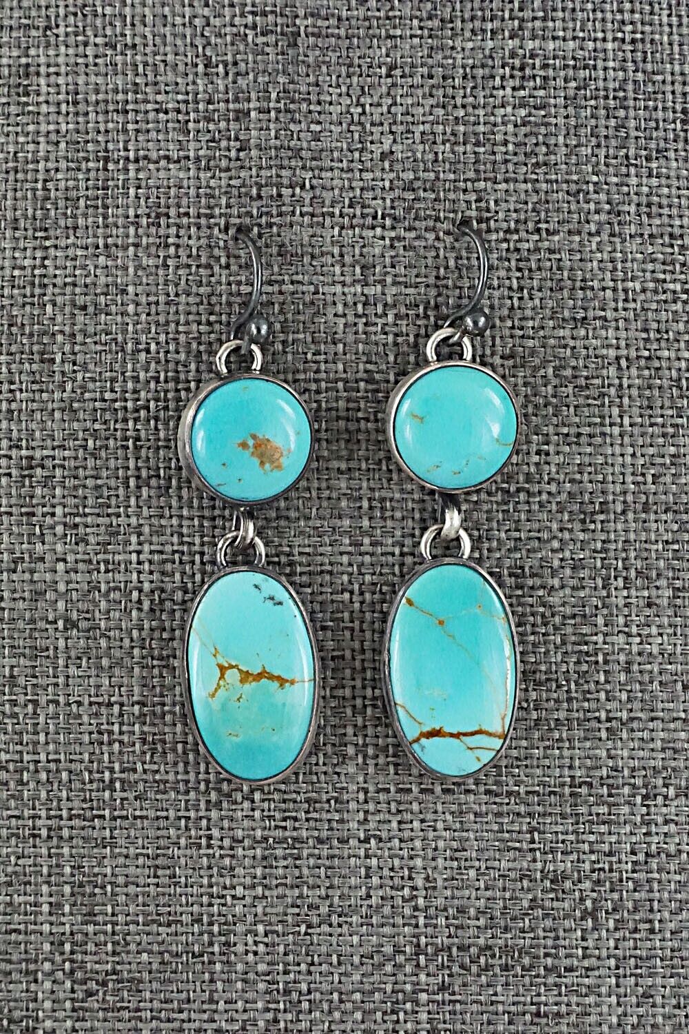 Turquoise & Sterling Silver Earrings - Loretta Delgarito