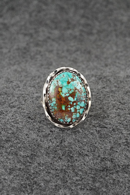 Turquoise & Sterling Silver Ring - Ernest Hawthorne - Size 7