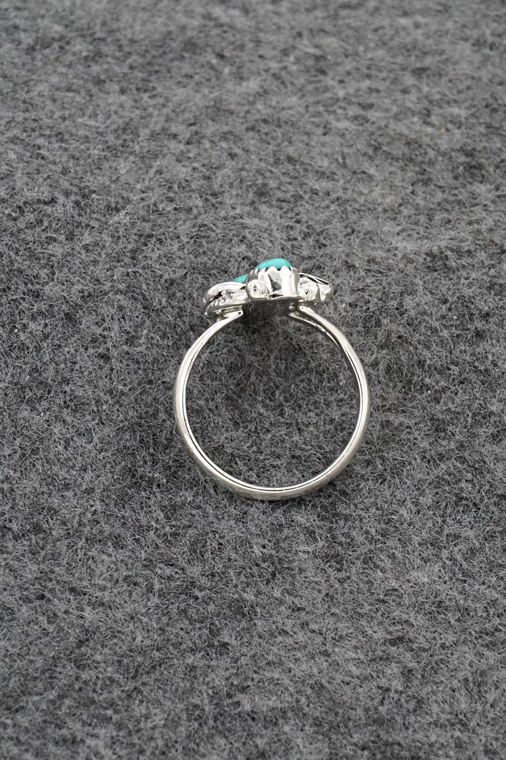 Turquoise and Sterling Silver Ring - Judy Largo - Size 5.75