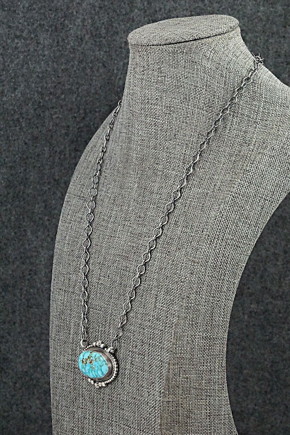 Turquoise & Sterling Silver Necklace - Randy Billy