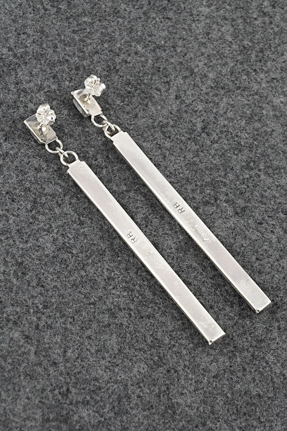 Spiny Oyster & Sterling Silver Earrings - Ricky Booqua