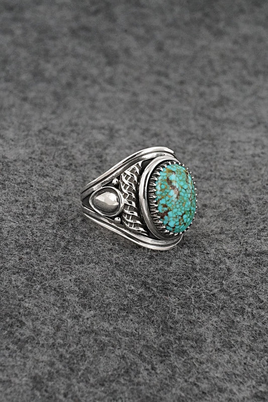 Turquoise & Sterling Silver Ring - Derrick Gordon - Size 9