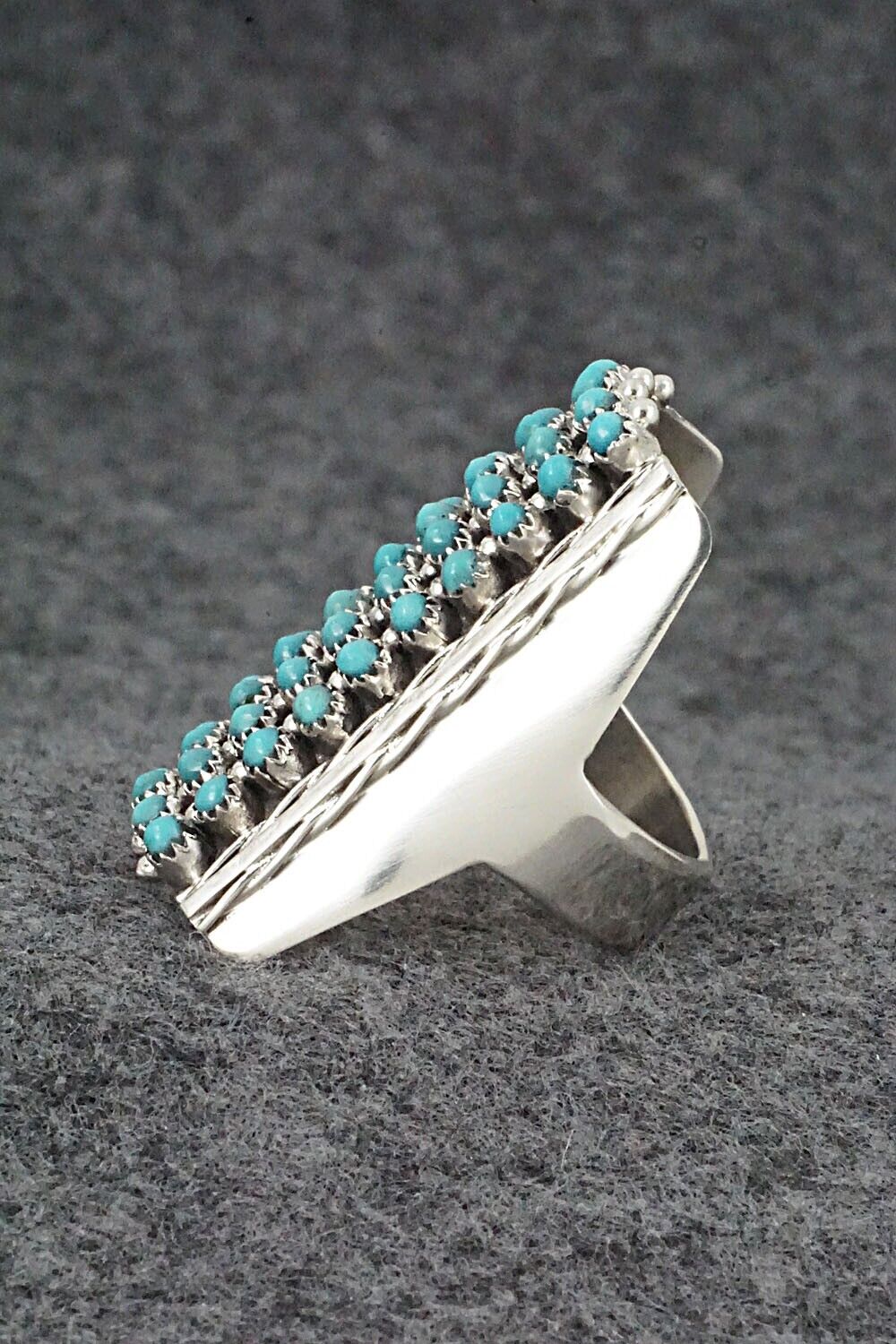 Turquoise & Sterling Silver Ring - Stephen Haloo - Size 9