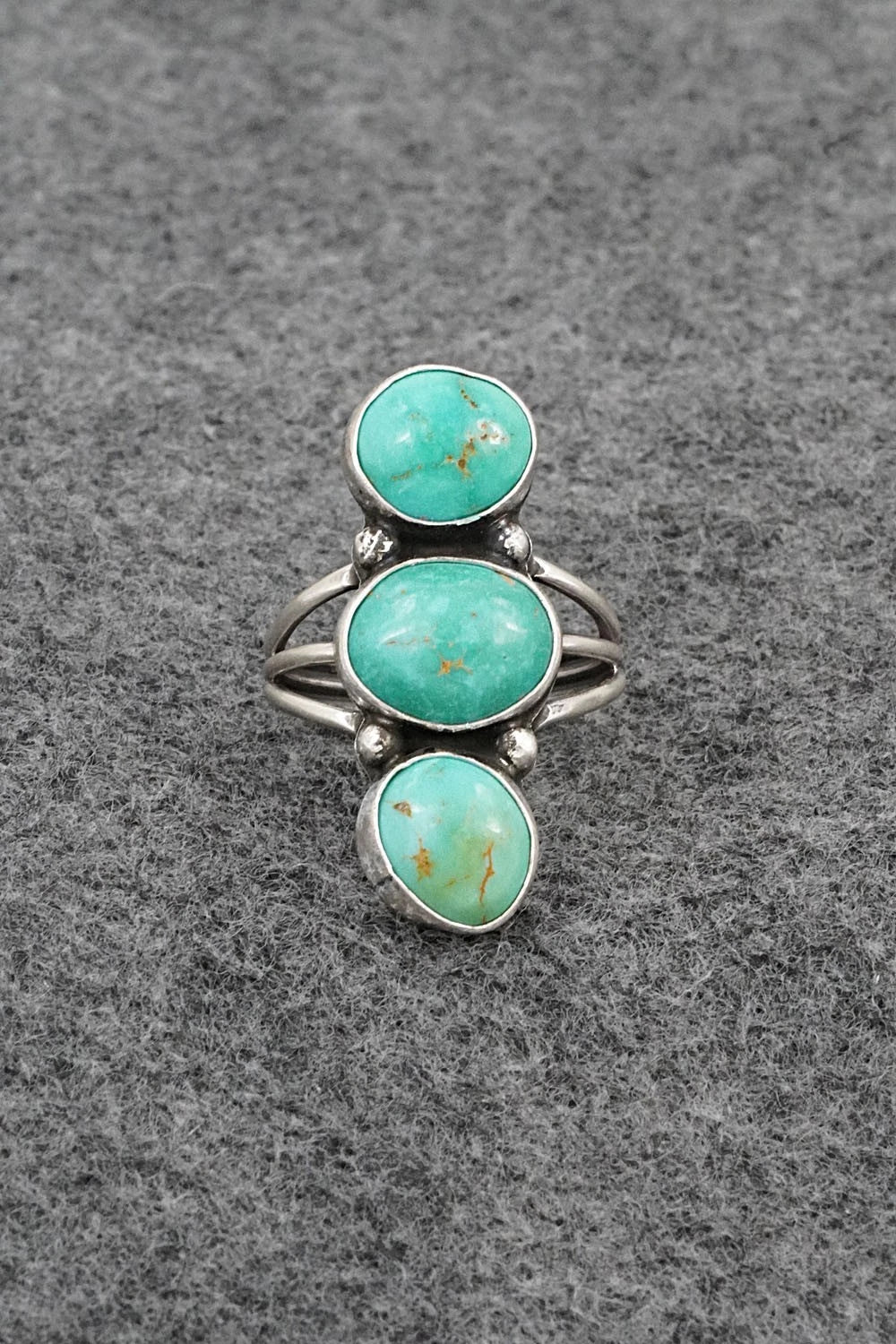 Turquoise & Sterling Silver Ring - Verley Betone - Size 8