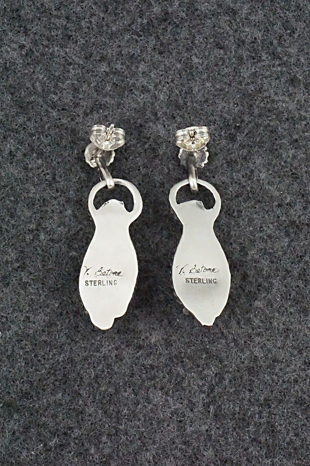Turquoise & Sterling Silver Earrings - Verley Betone