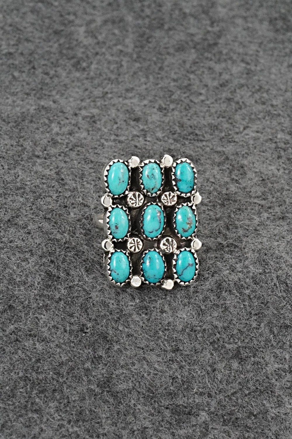Turquoise & Sterling Silver Ring - Priscilla Reeder - Size 7