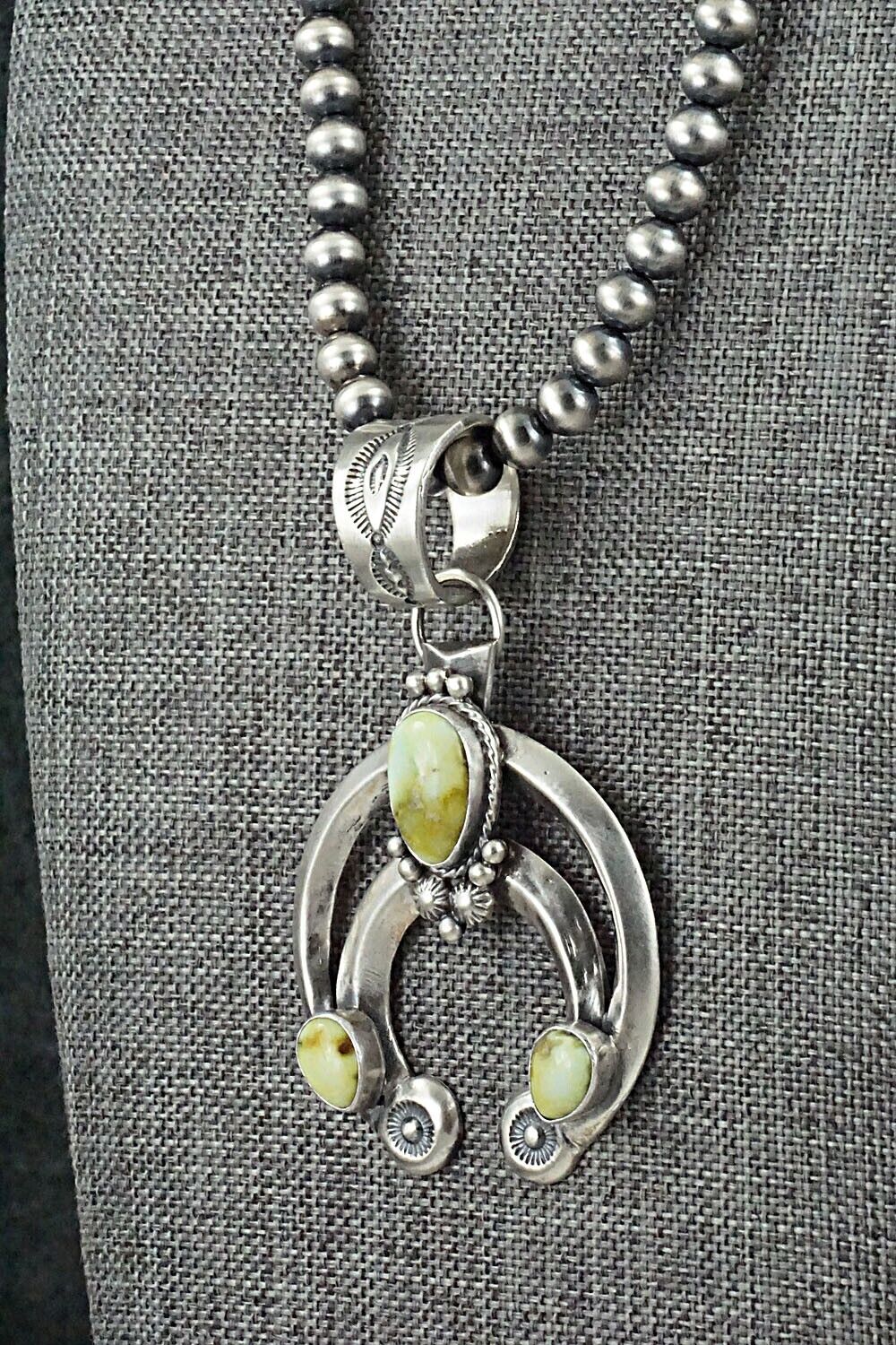 Variscite & Sterling Silver Necklace - Samuel Yellowhair