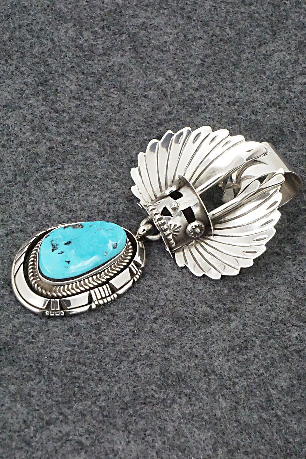 Turquoise & Sterling Silver Pendant - Rita Lee