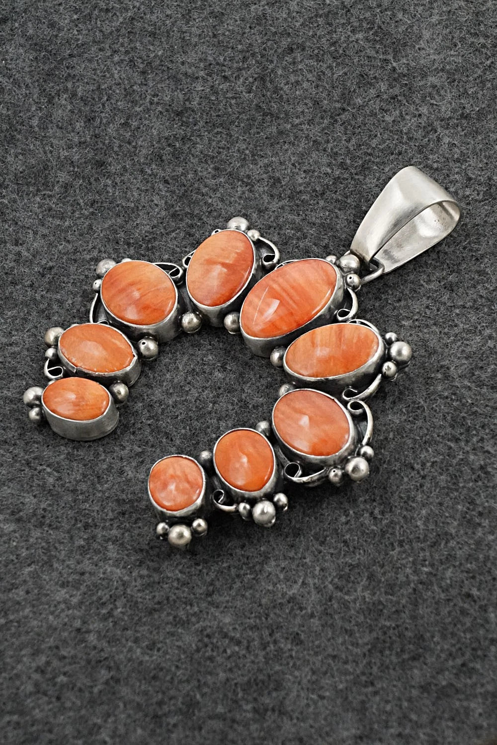 Spiny Oyster & Sterling Silver Pendant - Paul Livingston