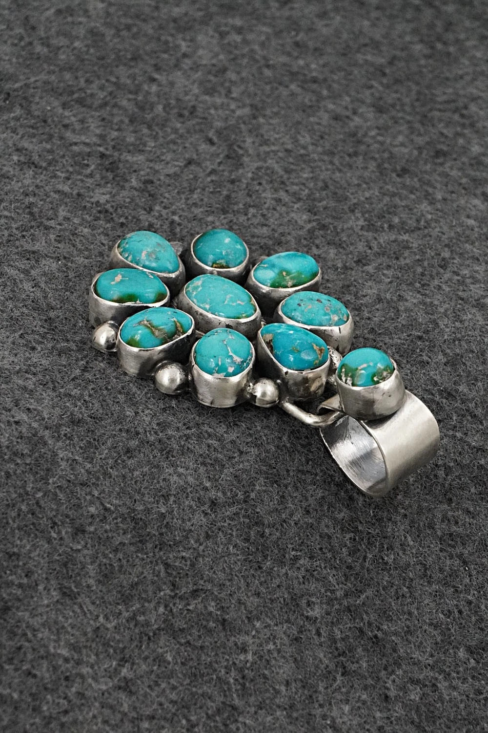 Turquoise & Sterling Silver Pendant - Bobby Johnson