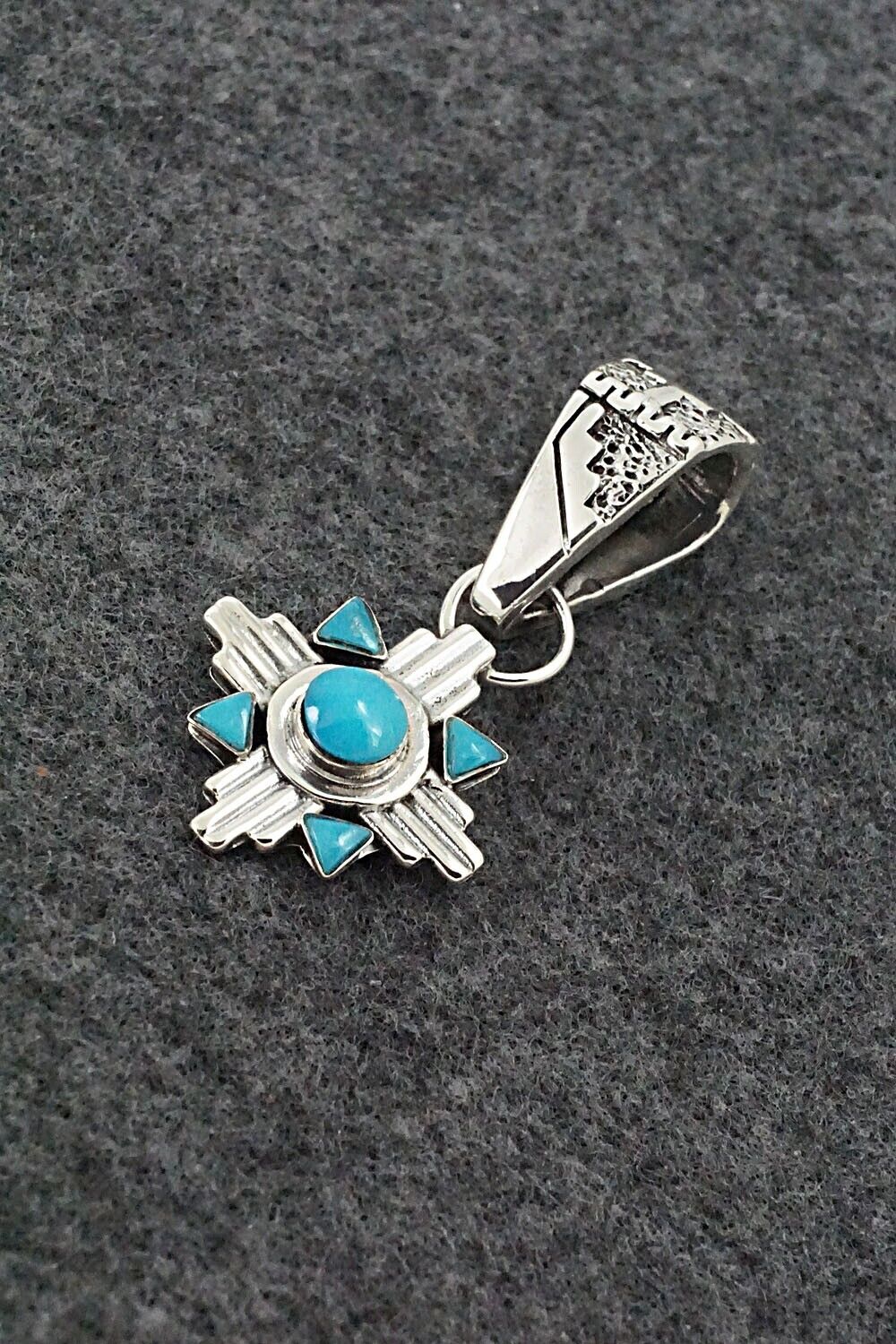 Turquoise and Sterling Silver Pendant - Sadie Jim