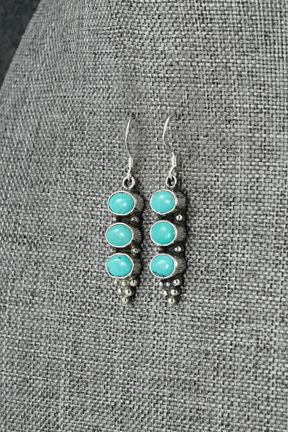 Turquoise & Sterling Silver Earrings - Gary Shorty