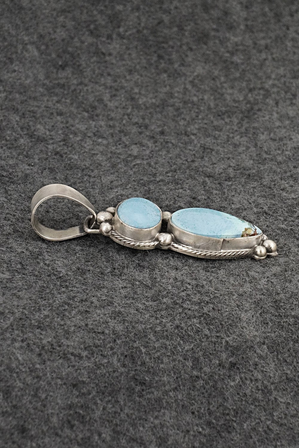 Turquoise & Sterling Silver Pendant - Bobby Johnson