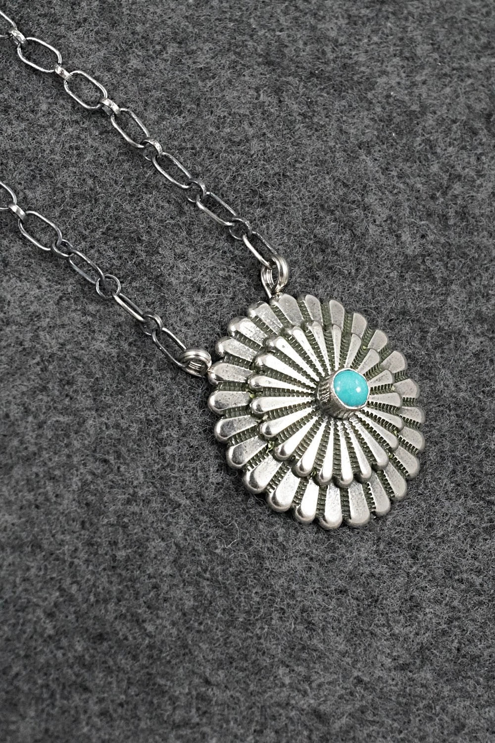 Turquoise & Sterling Silver Necklace - Sheldon Mariano