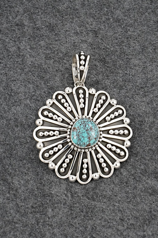 Turquoise and Sterling Silver Pendant - Jonathan Nez
