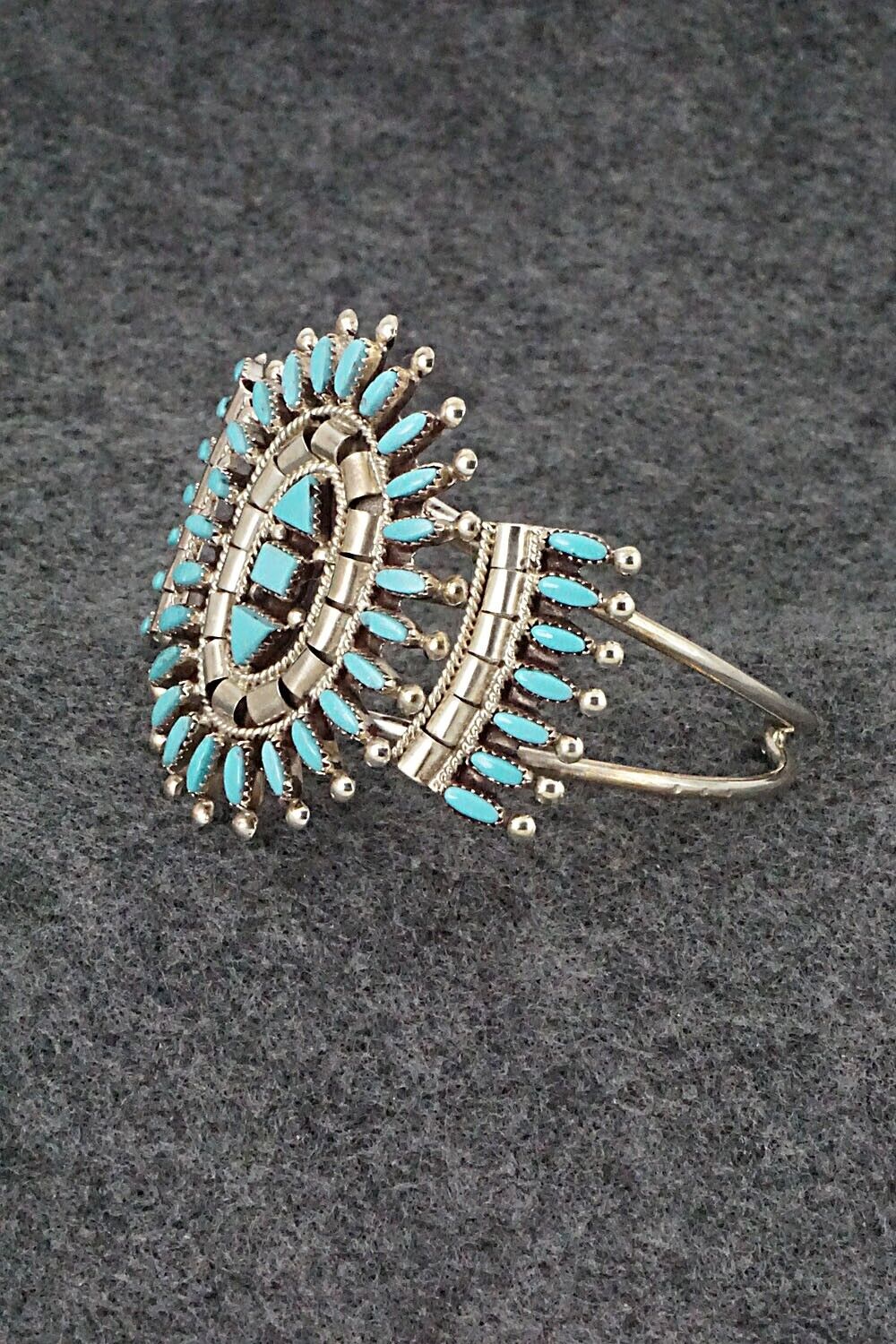 Turquoise & Sterling Silver Bracelet - Evonne Hustito