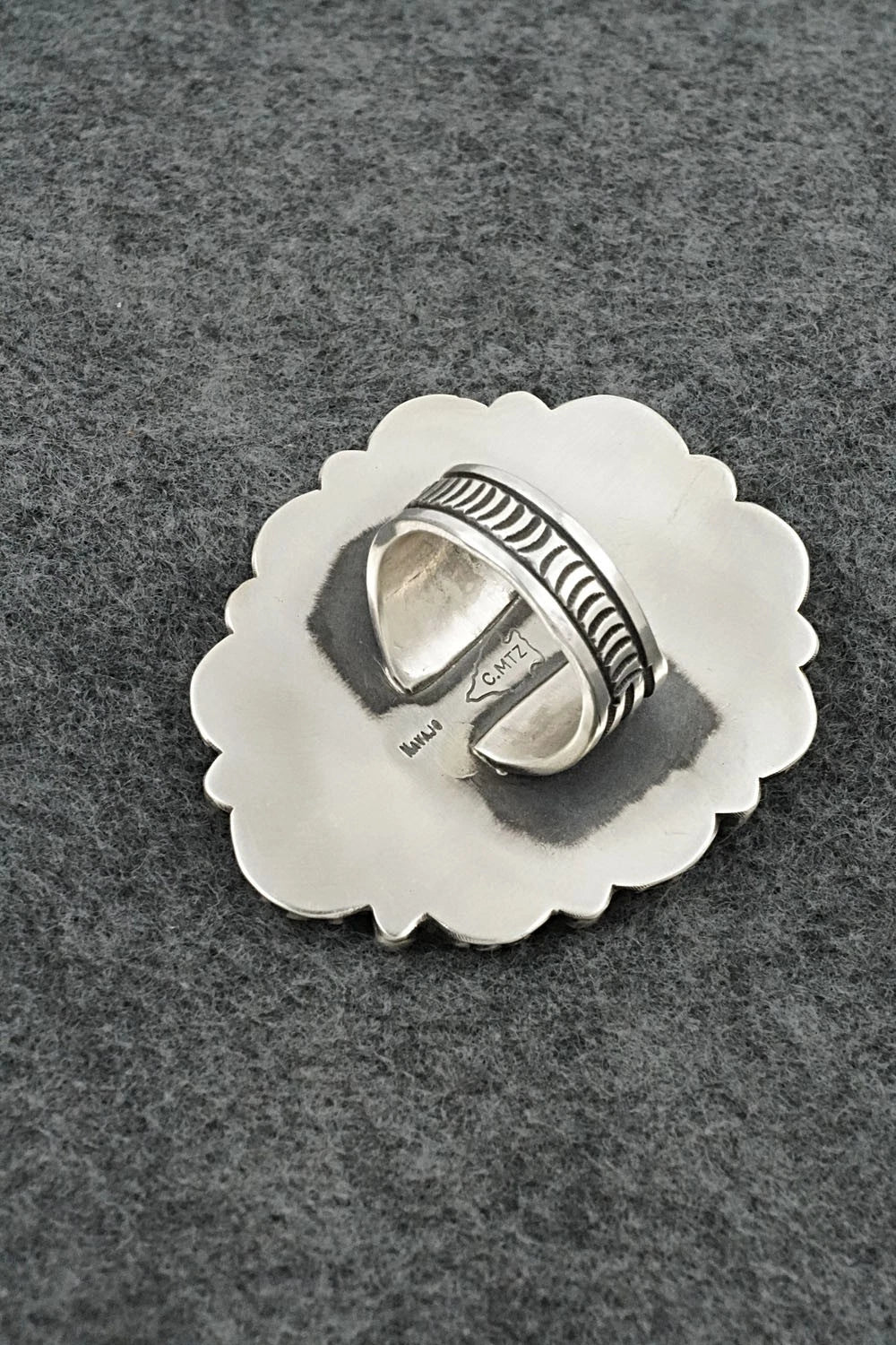 Turquoise & Sterling Silver Ring - Calvin Martinez - Size 9