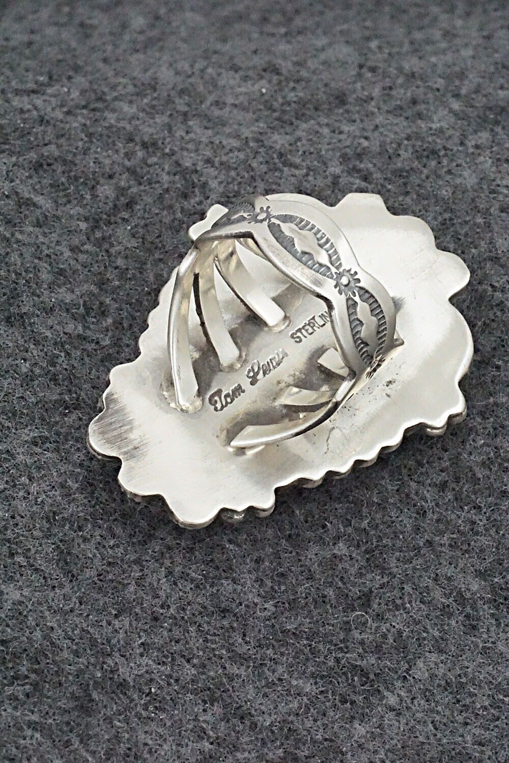 White Buffalo & Sterling Silver Ring - Tom Lewis - Size 7.5