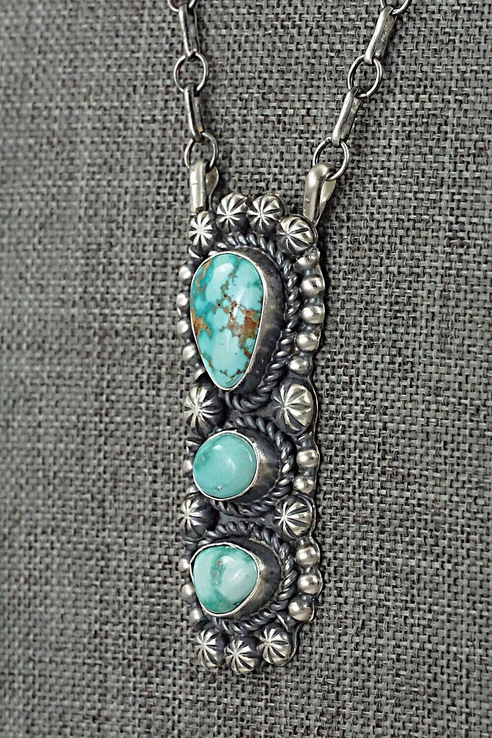 Turquoise & Sterling Silver Necklace - Jeff James