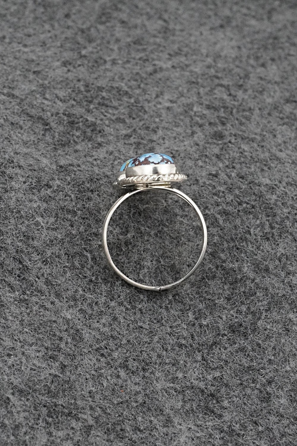 Turquoise & Sterling Silver Ring - Eugene Gruber - Size 8