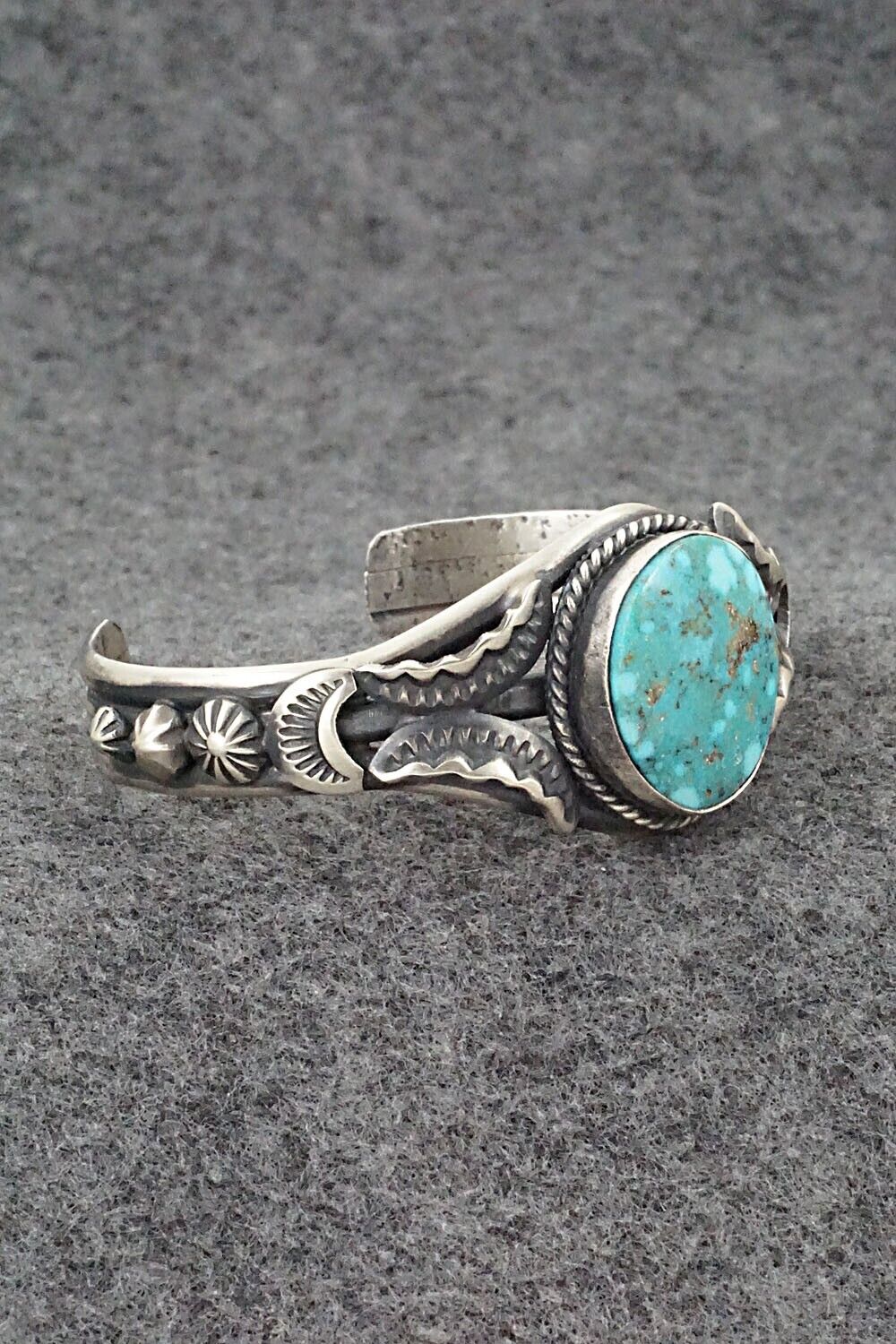 Turquoise & Sterling Silver Bracelet - Gilbert Tom