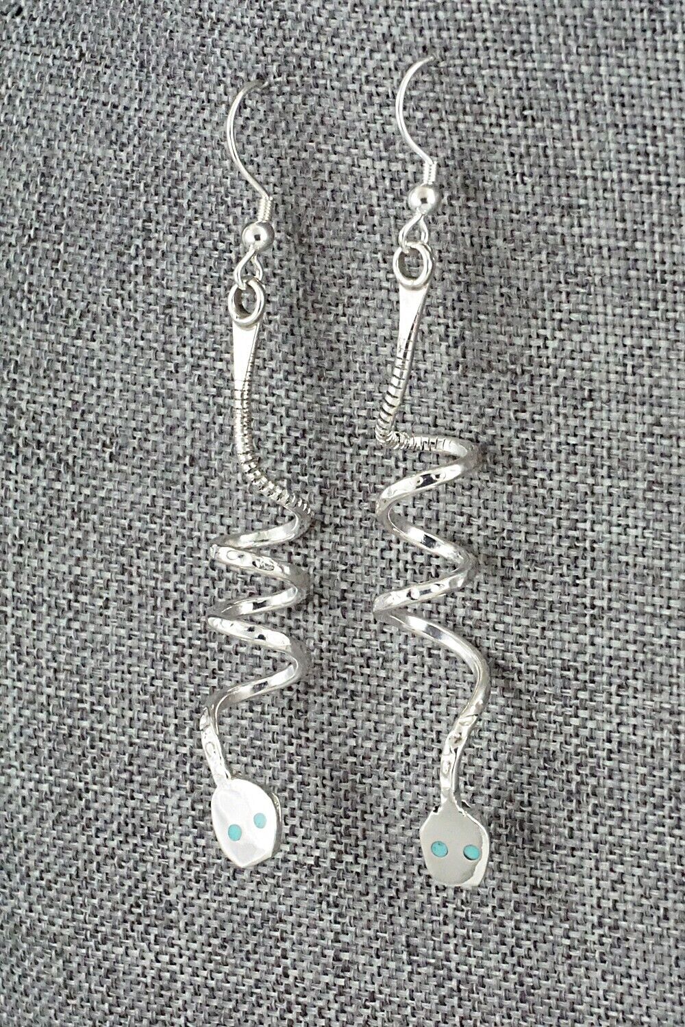 Turquoise & Sterling Silver Earrings - Joy Calavaza