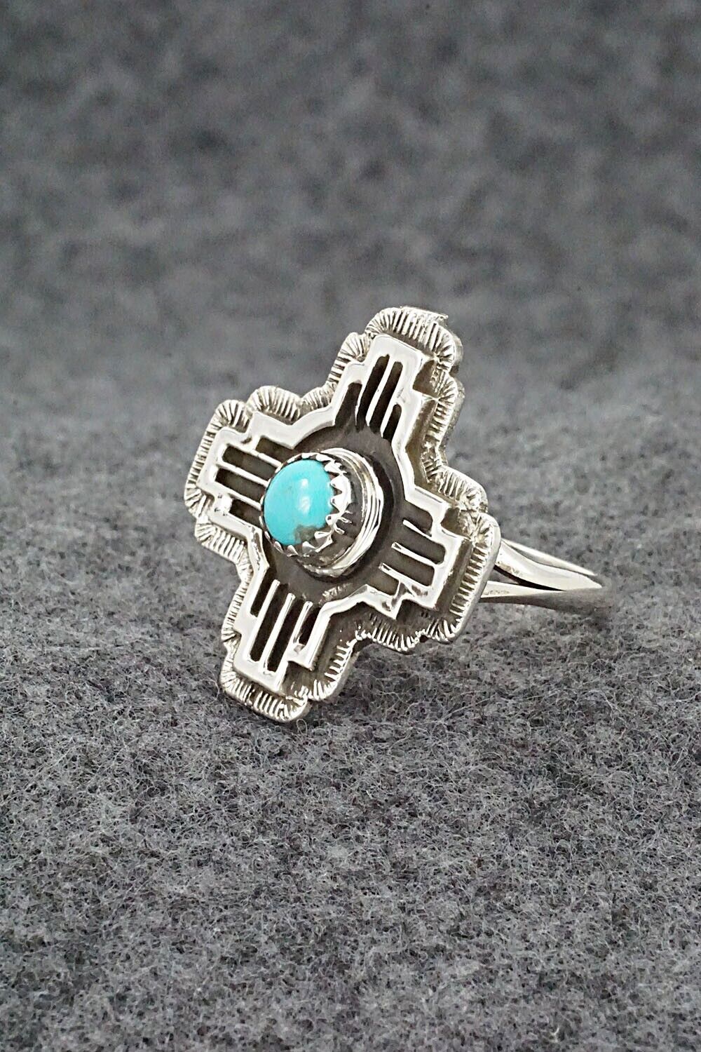 Turquoise and Sterling Silver Ring - Letricia Largo - Size 9