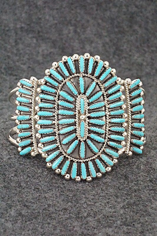 Turquoise & Sterling Silver Bracelet - Lavell Byjoe
