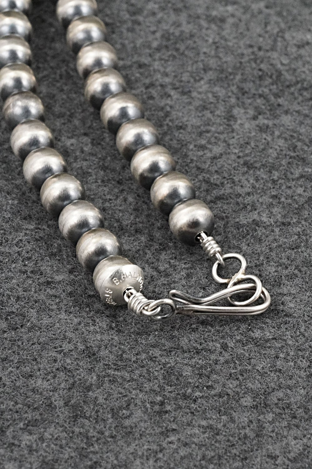 Sterling Silver Navajo Pearl Necklace 30" - Bryannen Halwood