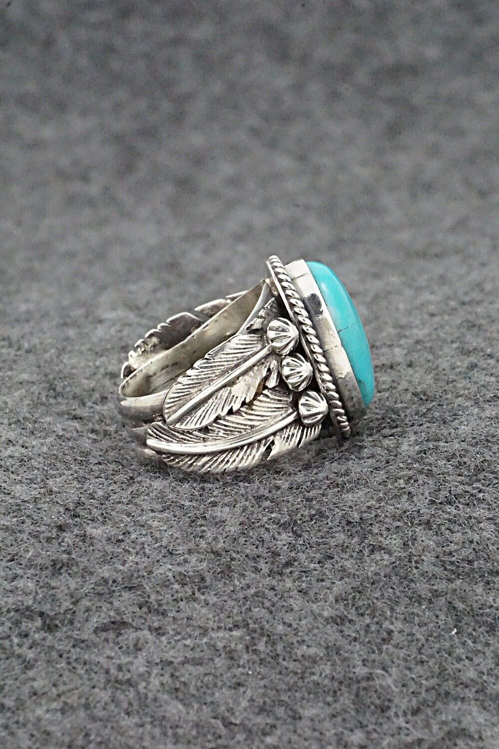 Turquoise & Sterling Silver Ring - Grace Kenneth - Size 5.5