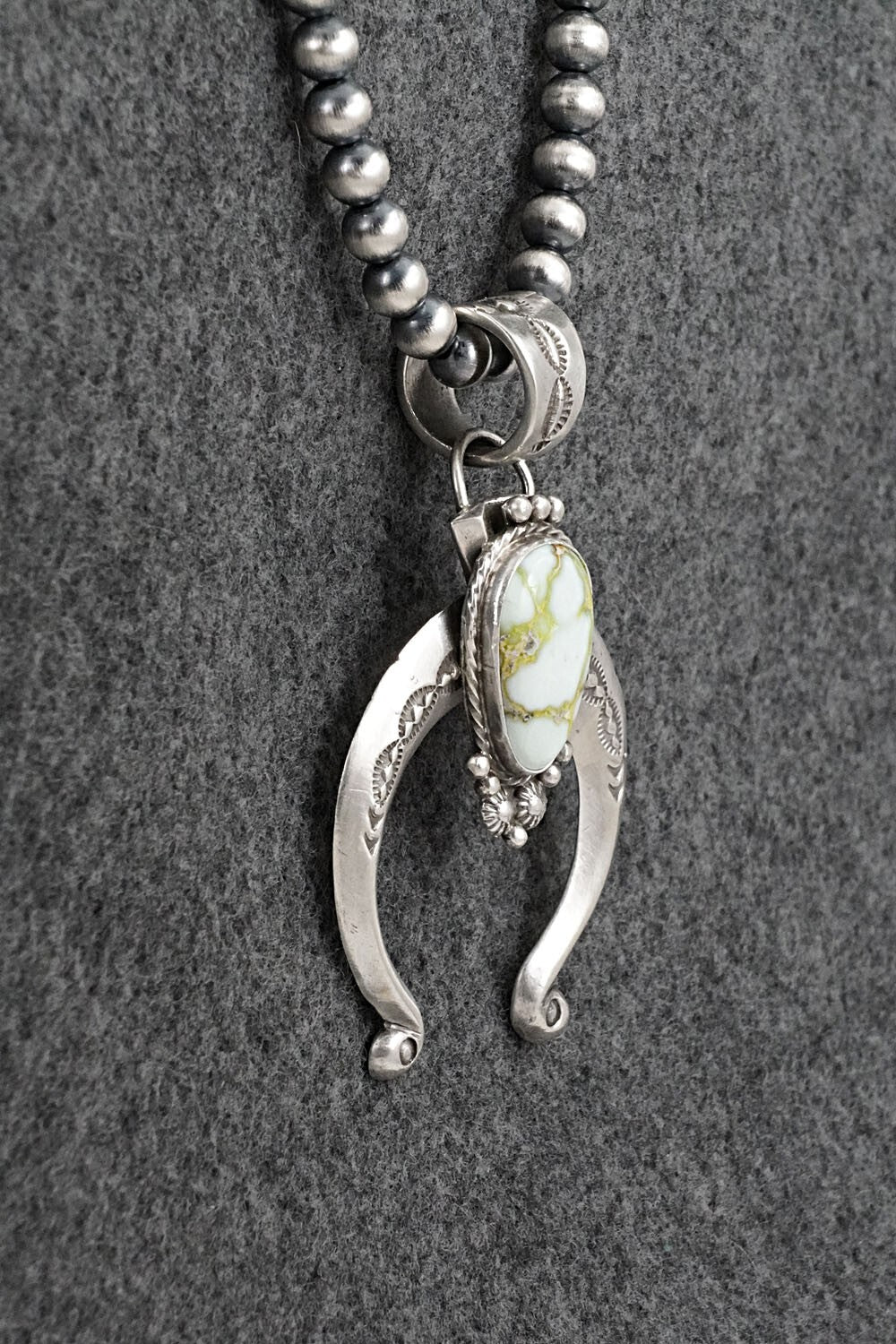 Variscite & Sterling Silver Necklace - Samuel Yellowhair
