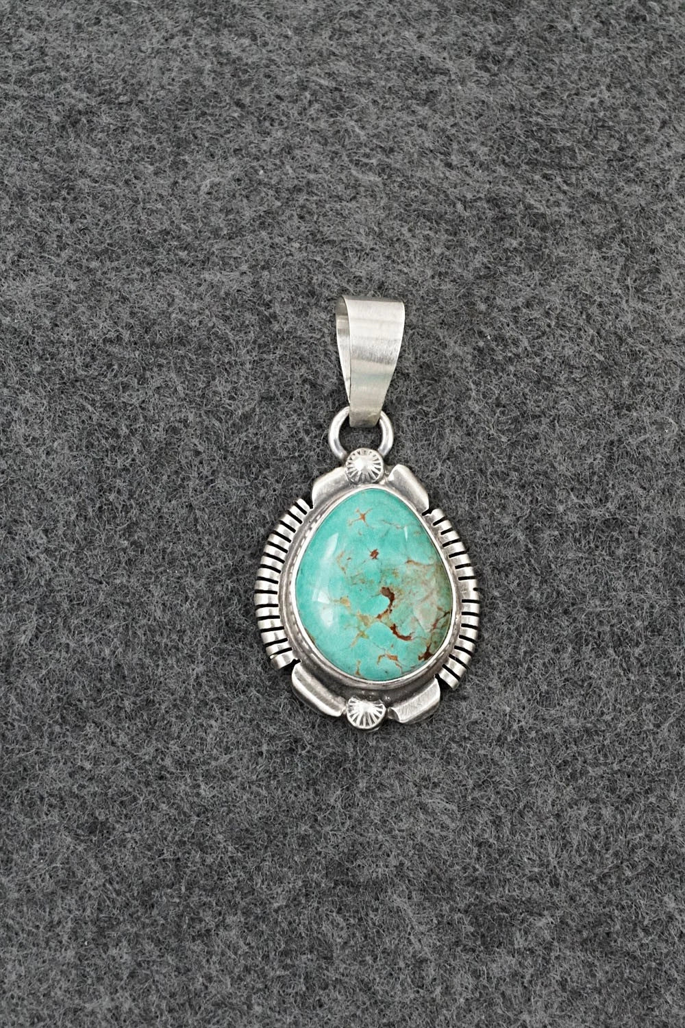 Turquoise & Sterling Silver Pendant - Thomas Franscisco