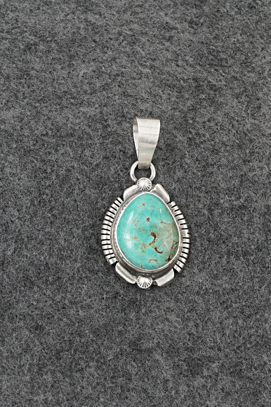 Turquoise & Sterling Silver Pendant - Thomas Franscisco