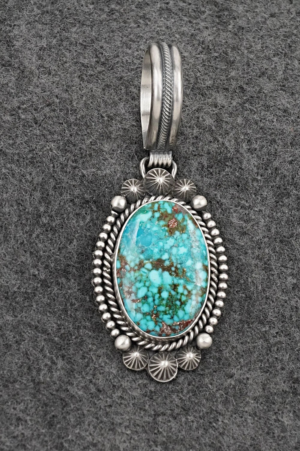 Turquoise & Sterling Silver Pendant - Michael Calladitto