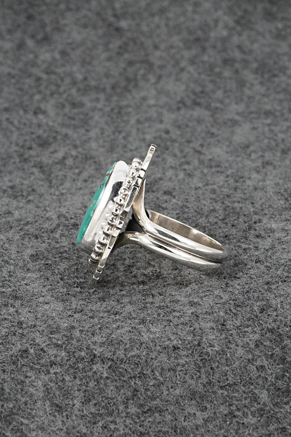 Turquoise & Sterling Silver Ring - Randy Billy - Adjustable