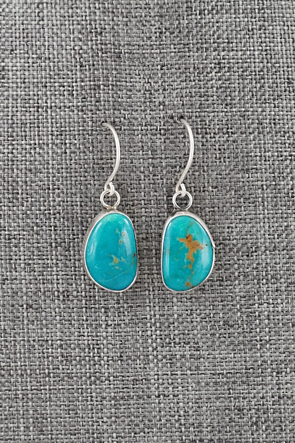 Turquoise & Sterling Silver Earrings - Rosemary Saunders