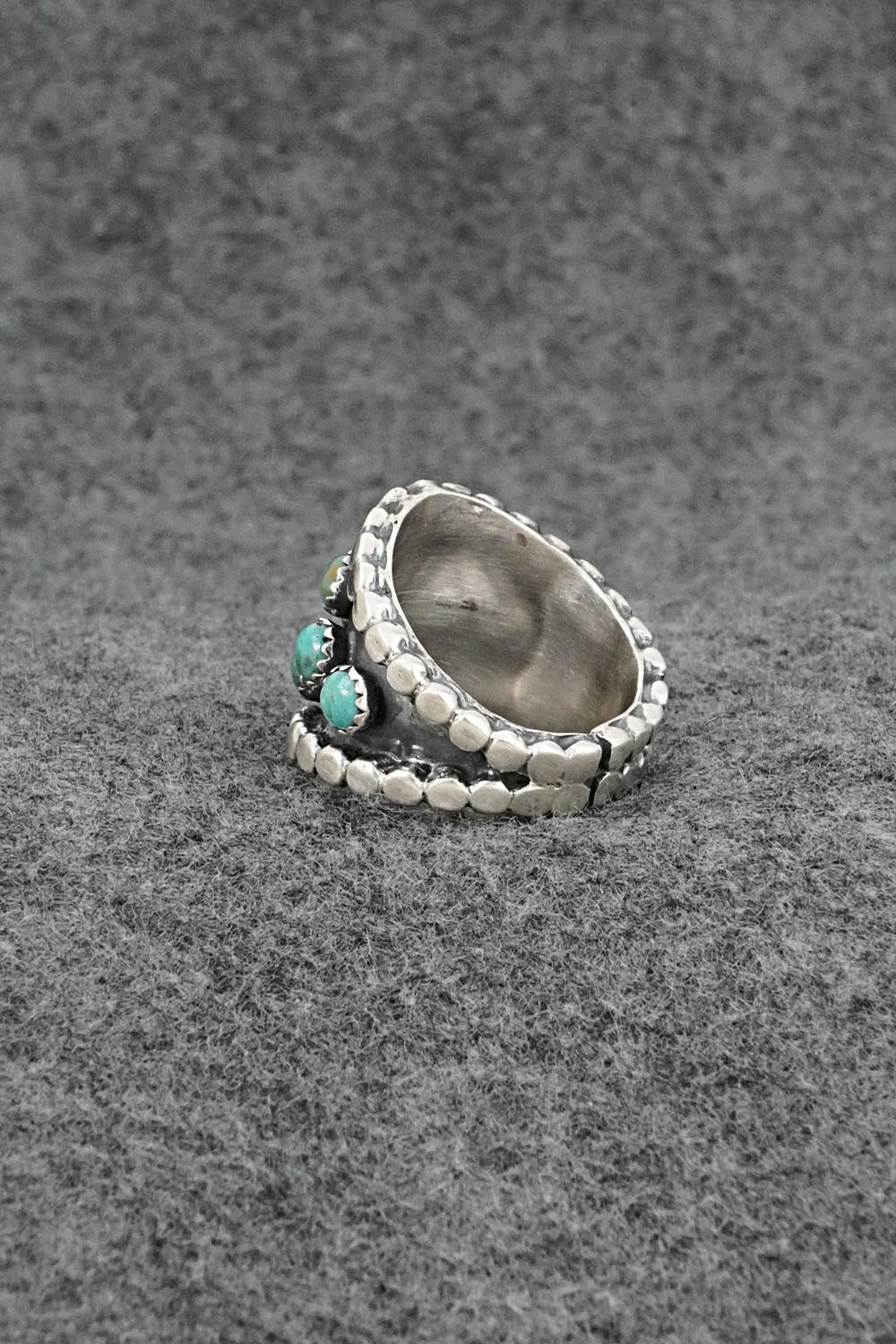 Turquoise & Sterling Silver Ring - Harry B. Yazzie - Size 6.5