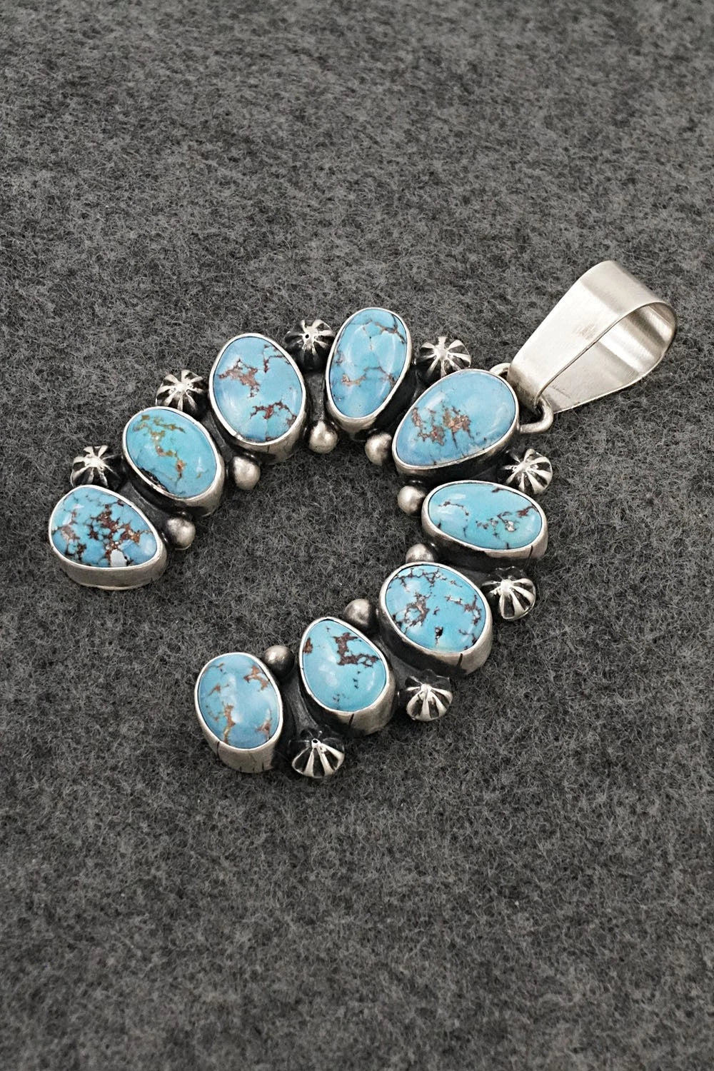 Turquoise & Sterling Silver Pendant - Paul Livingston