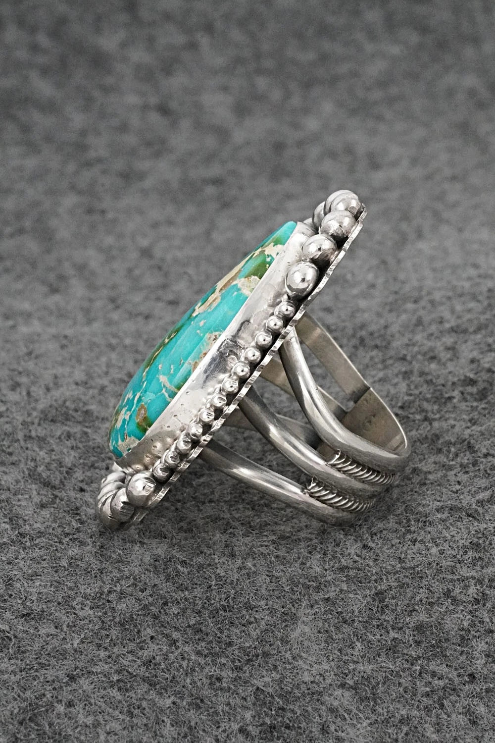 Turquoise & Sterling Silver Ring - Michael Calladitto - Size 9.5