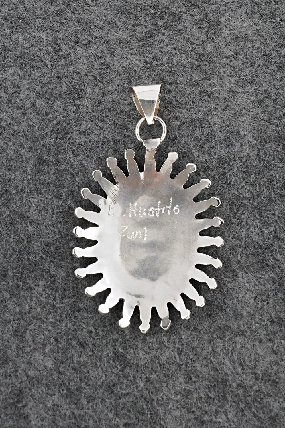 Turquoise & Sterling Silver Pendant - Evonne Hustito