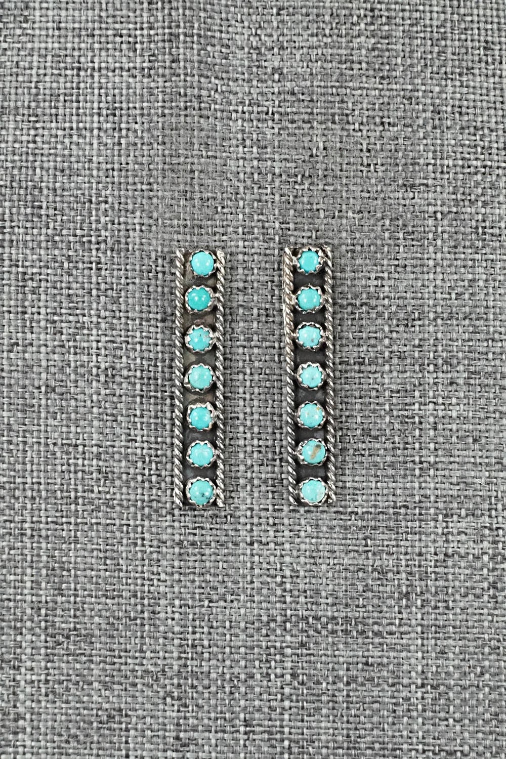 Turquoise & Sterling Silver Earrings - Dominic Duboise