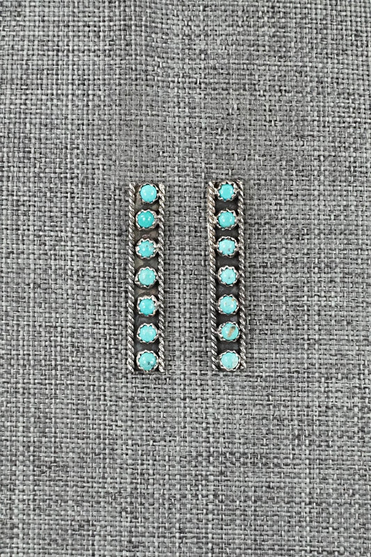 Turquoise & Sterling Silver Earrings - Dominic Duboise