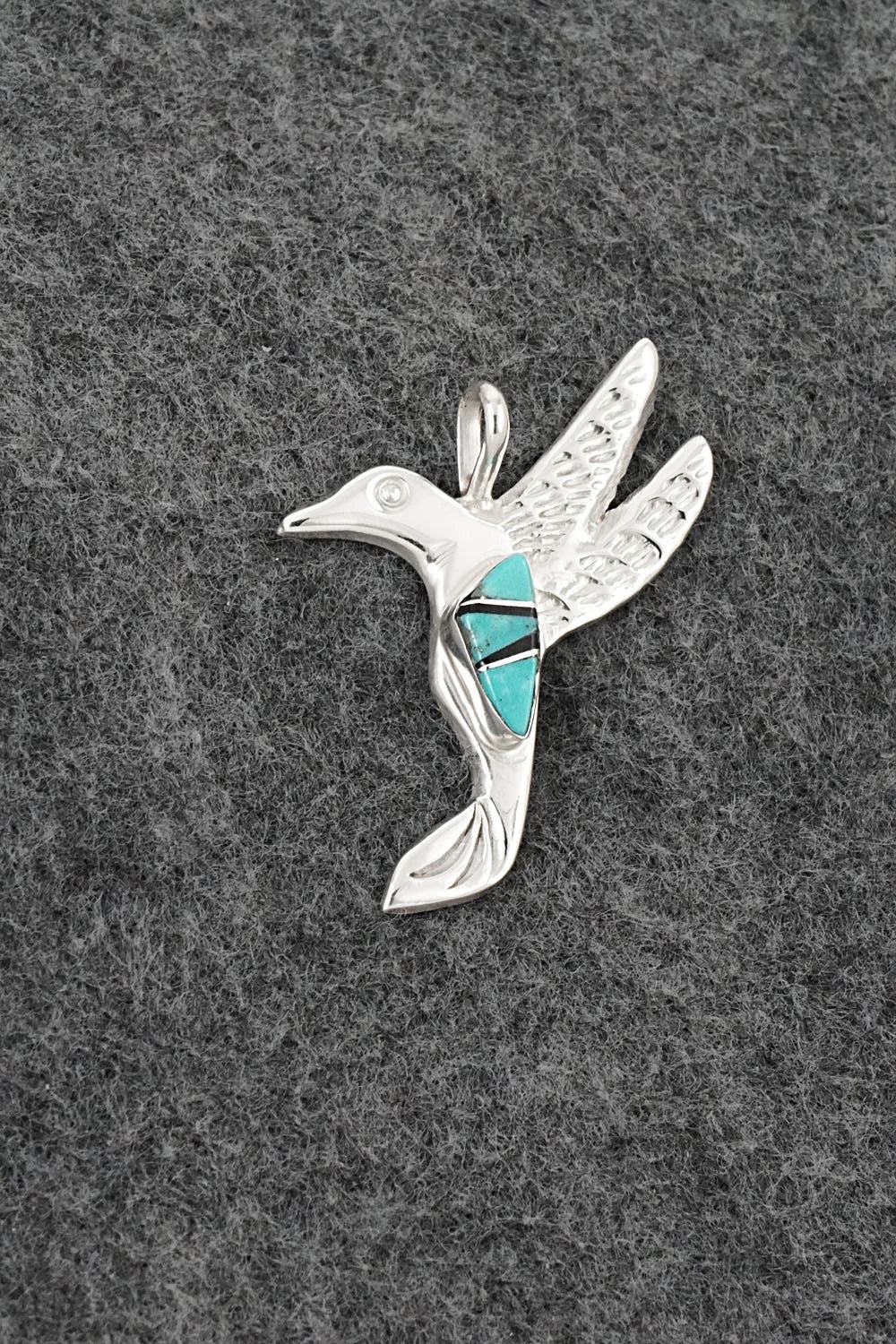 Turquoise & Sterling Silver Pendant - Dorothy Martinez