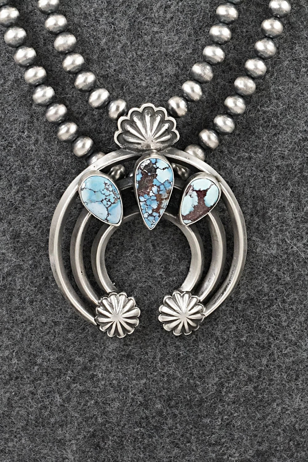 Turquoise & Sterling Silver Necklace - Davey Morgan