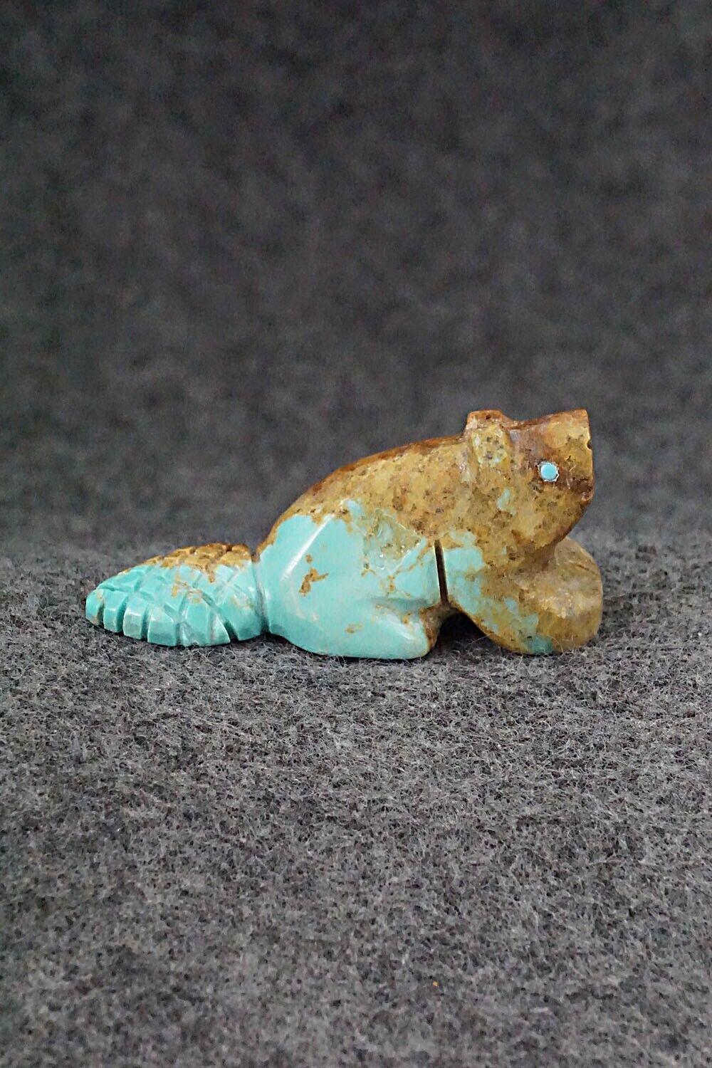Beaver Zuni Fetish Carving - Reynold Lunasee