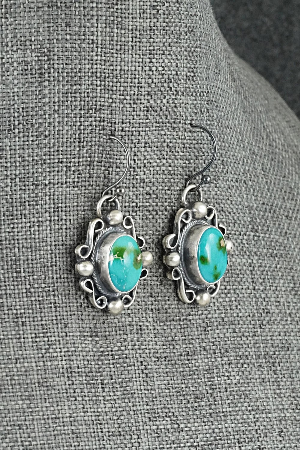 Turquoise & Sterling Silver Necklace and Earrings Set - Kathleen Livingston